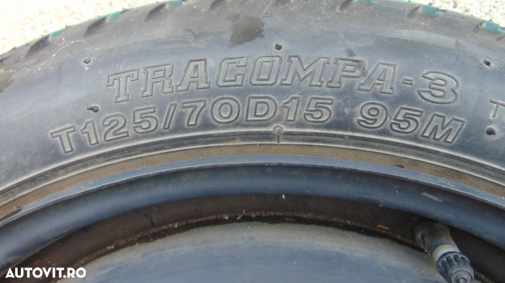 Roata rezerva Slim R15/T25/70D15 95M Toyota Yaris an 2006 - 3