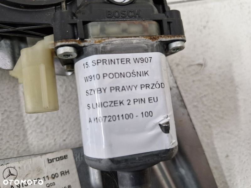 mercedes sprinter w907 w910 podnośnik szyby prawy przód 2 pin eu - 3