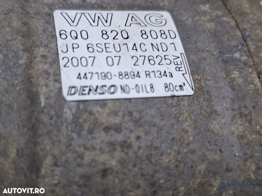 Compresor  AC SEAT CORDOBA III 6L2 2002 - 2009 TDI BMS, BNV 6Q0820808D - 3