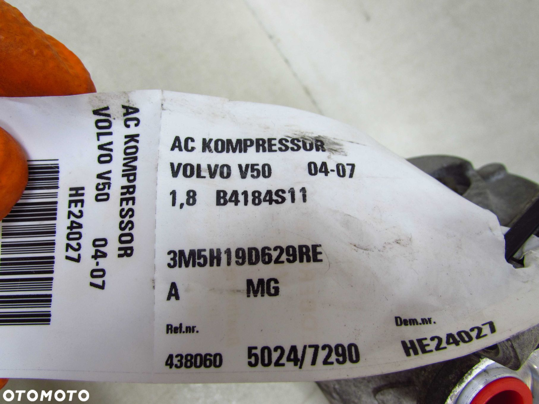 VOLVO FORD 1.8 2.0 SPREZARKA KOMPRESOR KLIMATYZACJI 3M5H-19D629-RE - 7