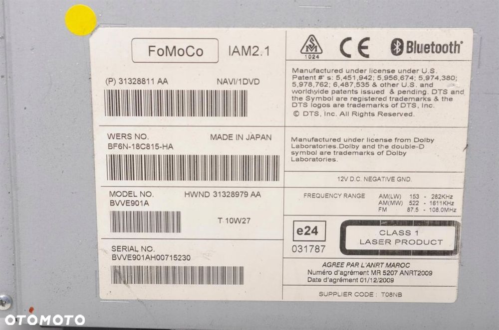 VOLVO S60 II V60 CZYTNIK PŁYT NAWIGACJI 31328811AA - 5