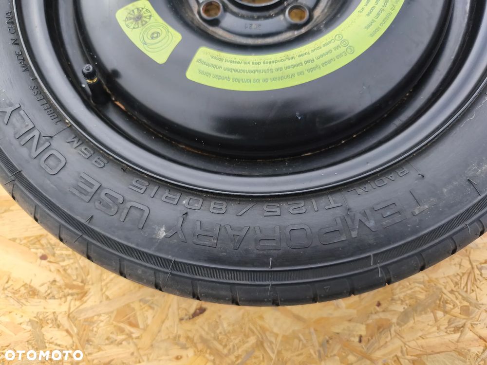 KOŁO DOJAZDOWE ZAPASOWE PEUGEOT 207 208 CITREON C3 15 CALI 4X108 - 2