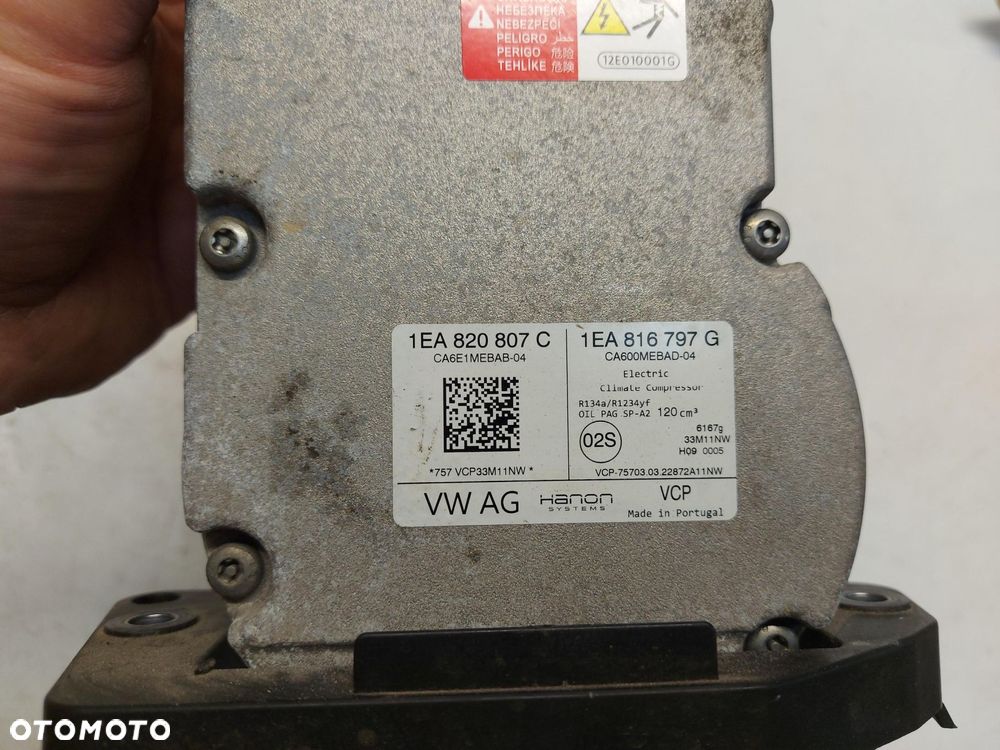 Skoda Enyaq 5LA iV60 SPRĘŻARKA KOMPRESOR KLIMATYZACJI 1EA820807C - 4