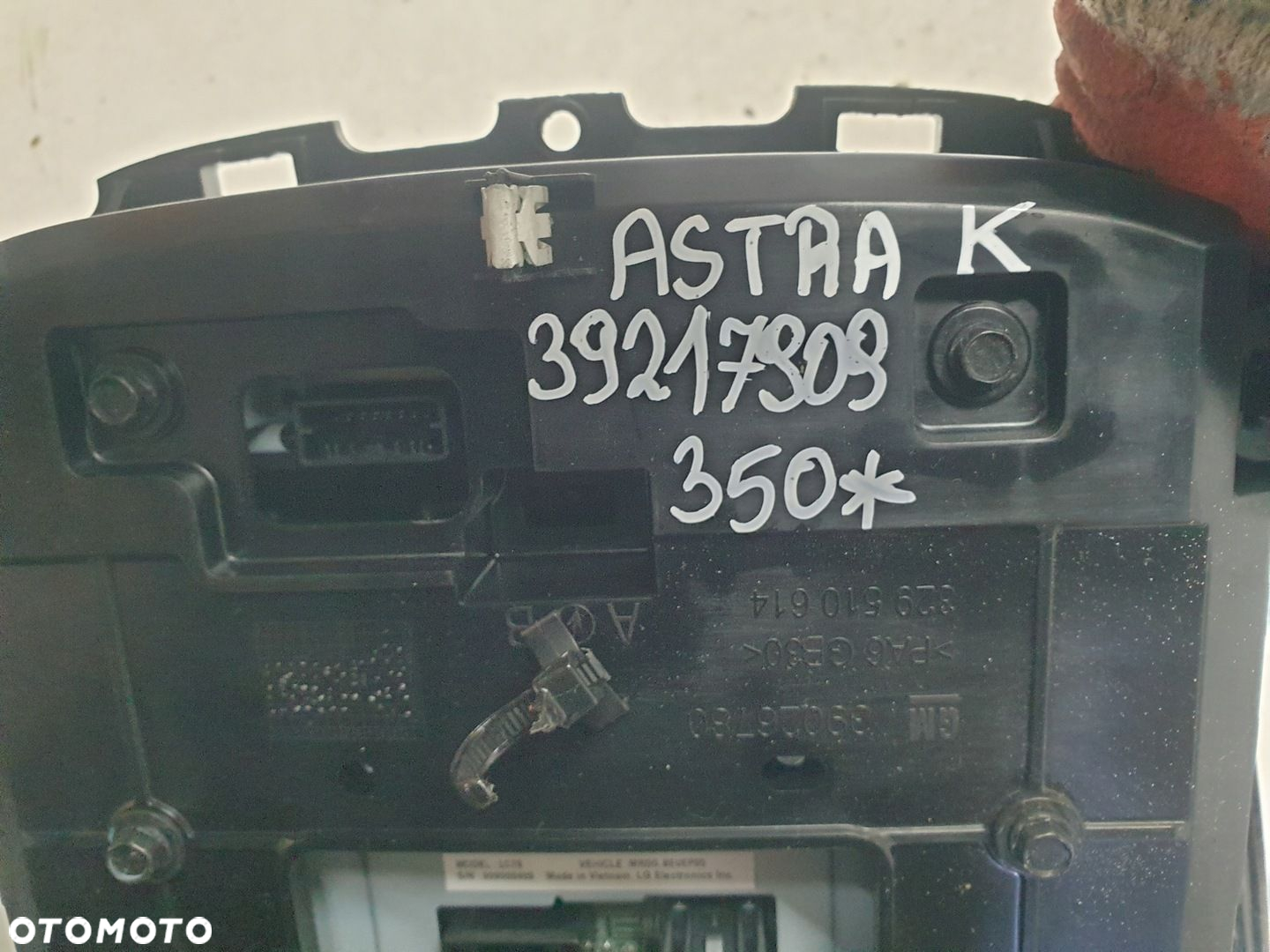 WYŚWIETLACZ NAWIGACJI OPEL ASTRA K 39217909 - 7