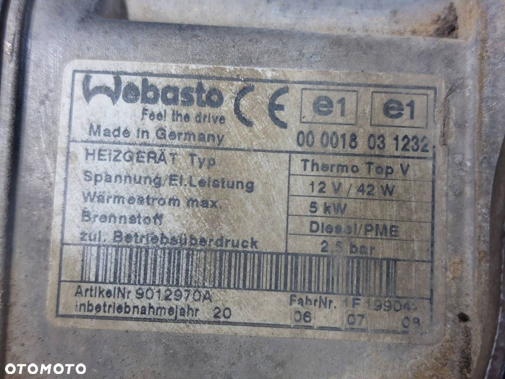 WEBASTO OGRZEWANIE POSTOJOWE TOURAN I 1.9 TDI 1K0815071P THERMO TOP V - 2