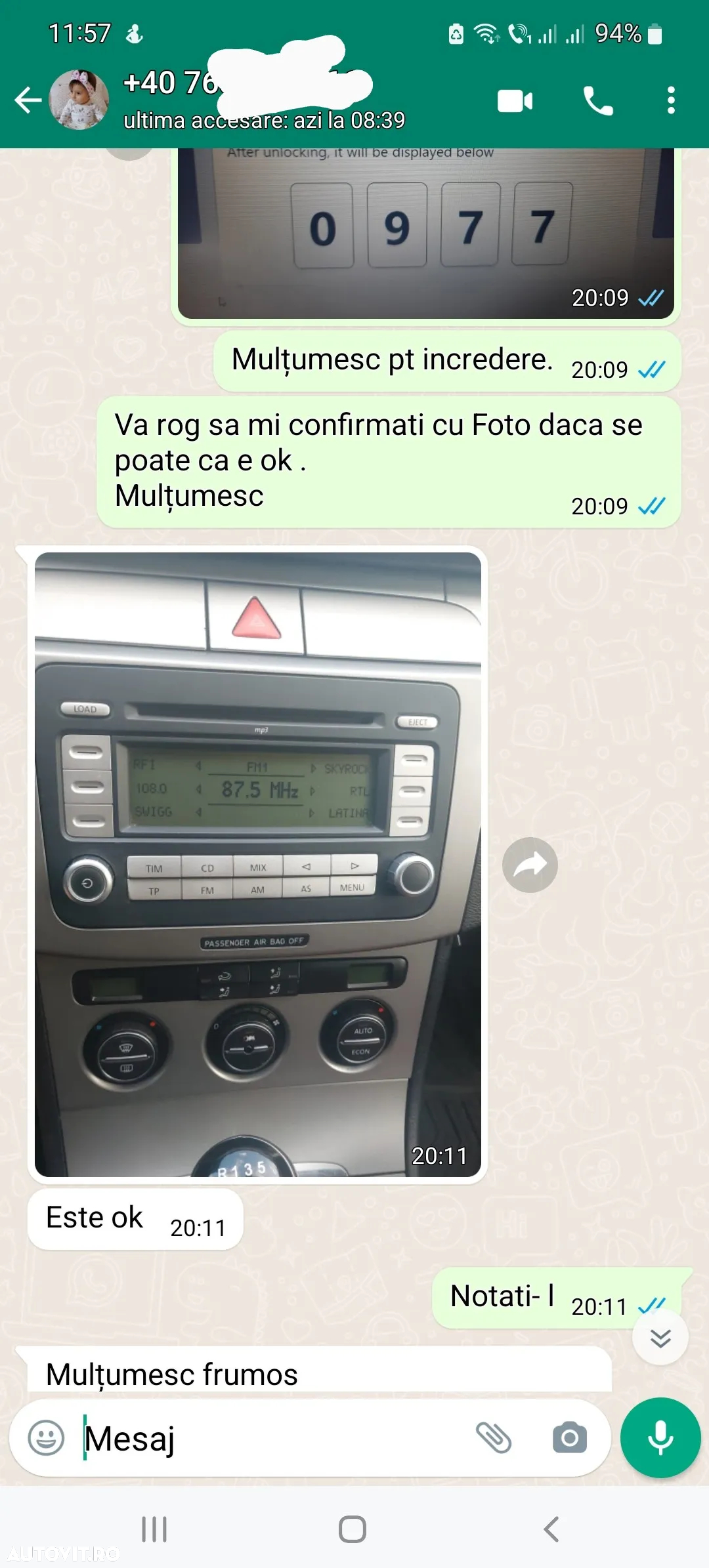 Dcodare pin safe navigatii auto - 6