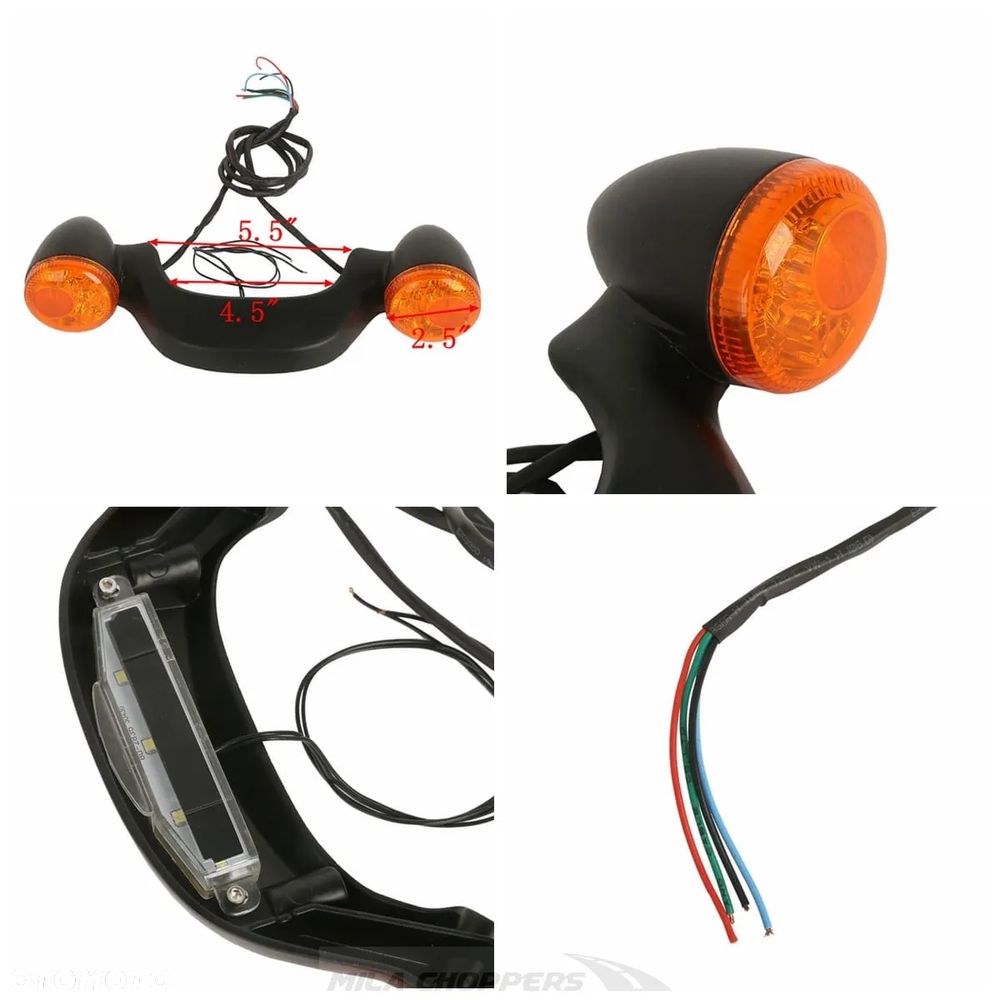 Lampa tylna LED kierunkowskazy 3w1 Harley Touring 10-23 - 5