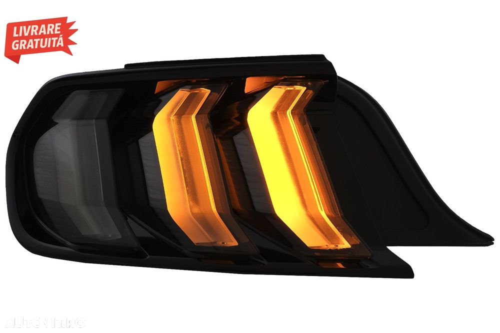 Stopuri Full LED Ford Mustang VI S550 (2015-2019) Fumuriu cu Semnal Dinamic Secven- livrare gratuita - 6