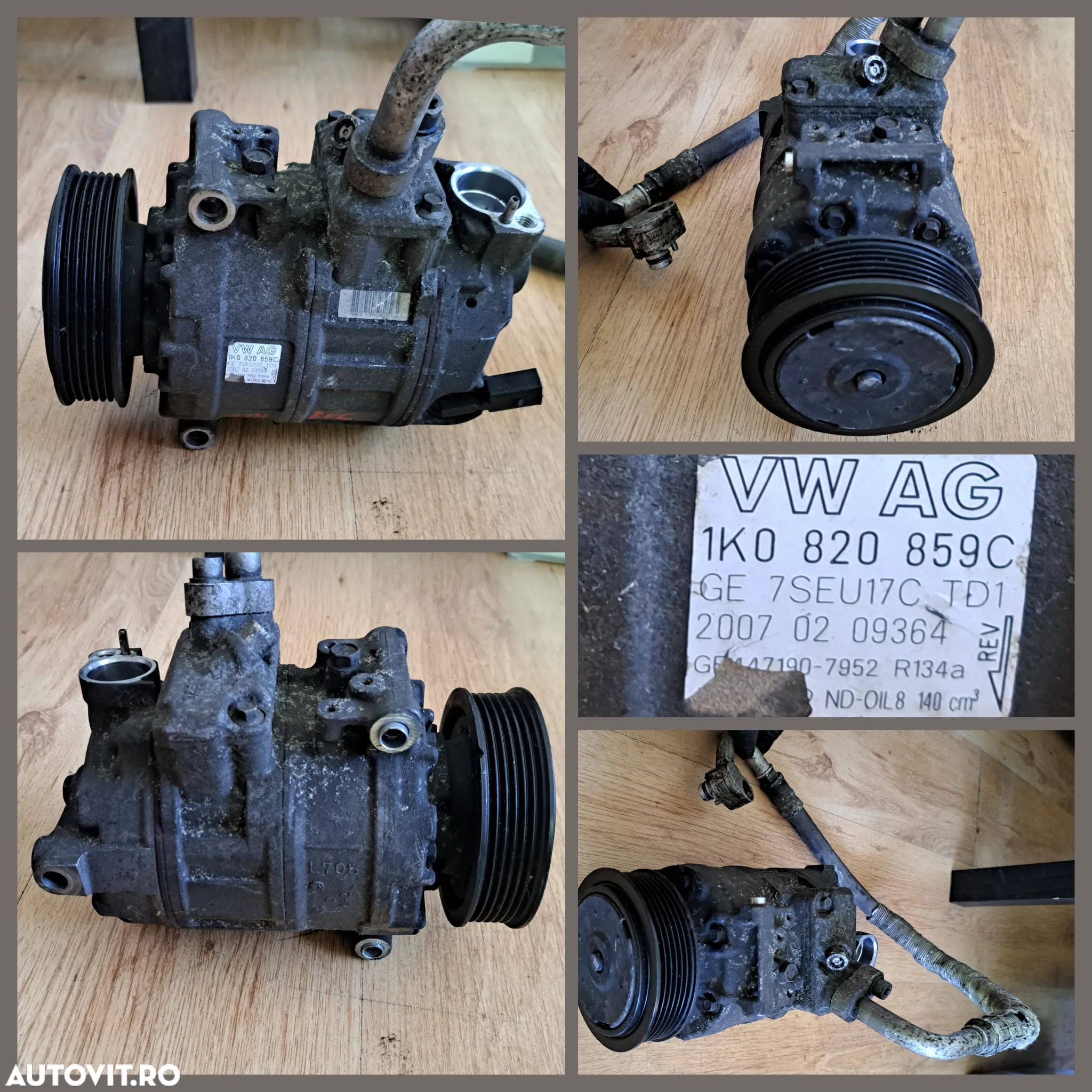 Compresor ac clima volkswagen amarok golf EOS Touran bmw mitsubishi outlander lancer opel astra zafira meriva renault laguna trafic koleos nissan x-trail - 3