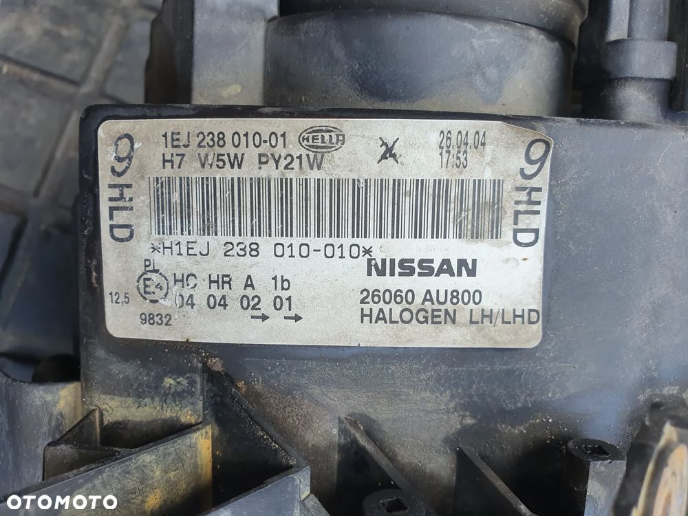 LAMPA PRZEDNIA LEWA  NISSAN PRIMERA P12 26060AU800EUROPA - 5