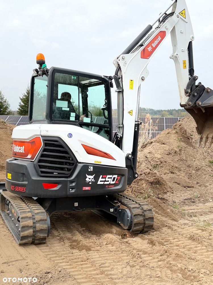 Bobcat Minikoparka Bobcat e50Z 5ton e55 e60 Cat 303.5 304  305 3xłyżki Ramię LOONG dodatkowe linie hydr wyjścia AUX1 + 2 przeciw waga MAX-dociążenie gąsienice 85% od nowości 1 właściciel z Niemiec Auto IDLEE po serwisie Widły wiertnica grabie i inne za dopłatą Szybkozłącze hydr Miller łyżka przedsiębierna Pług  Kubota Takeuchi Jcb - 15