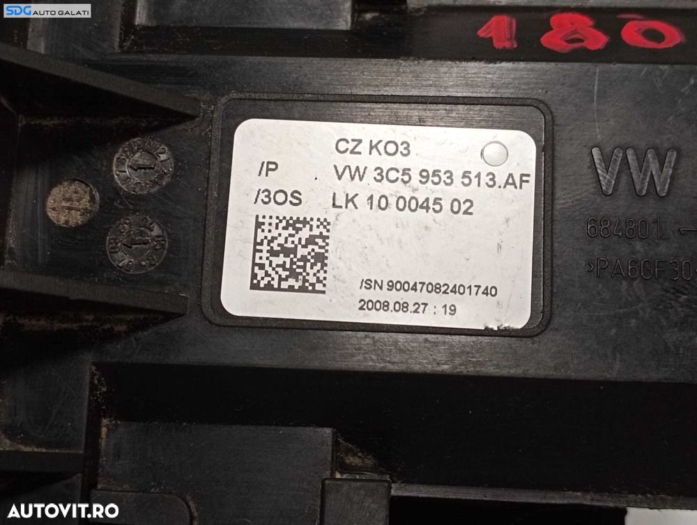 Ansamblu Maneta Manete Bloc Lumini Semnalizare Stergatoare Volkswagen Passat B6 2005 - 2010 Cod 3C5953507CN [M7484] - 4