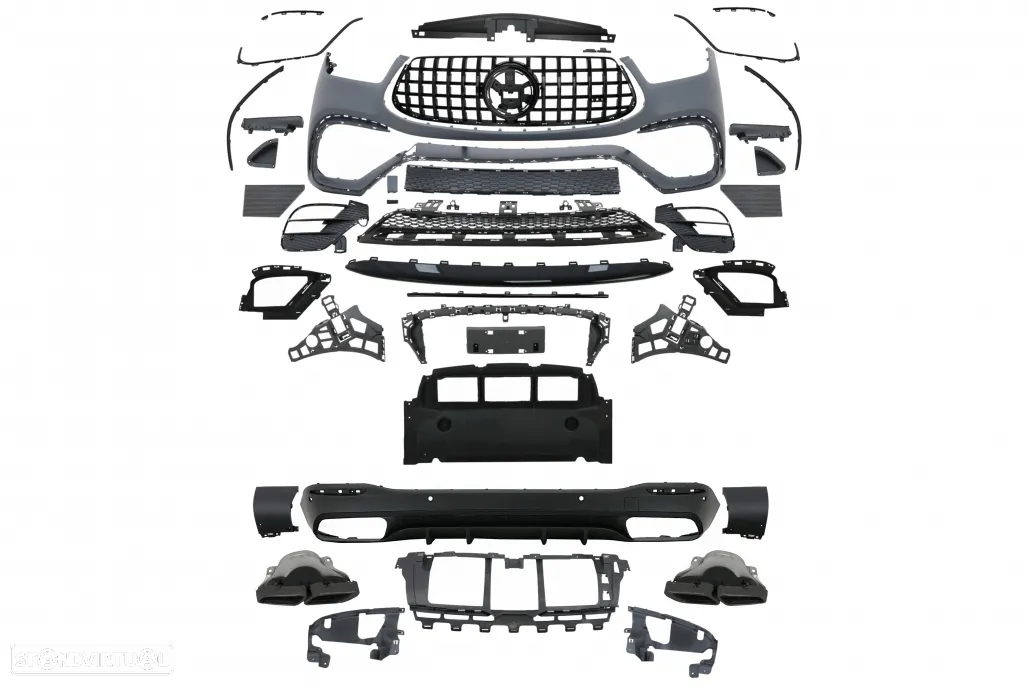 Body Kit Mercedes GLE W167 SUV (2019 em diante) Look 63S - 10