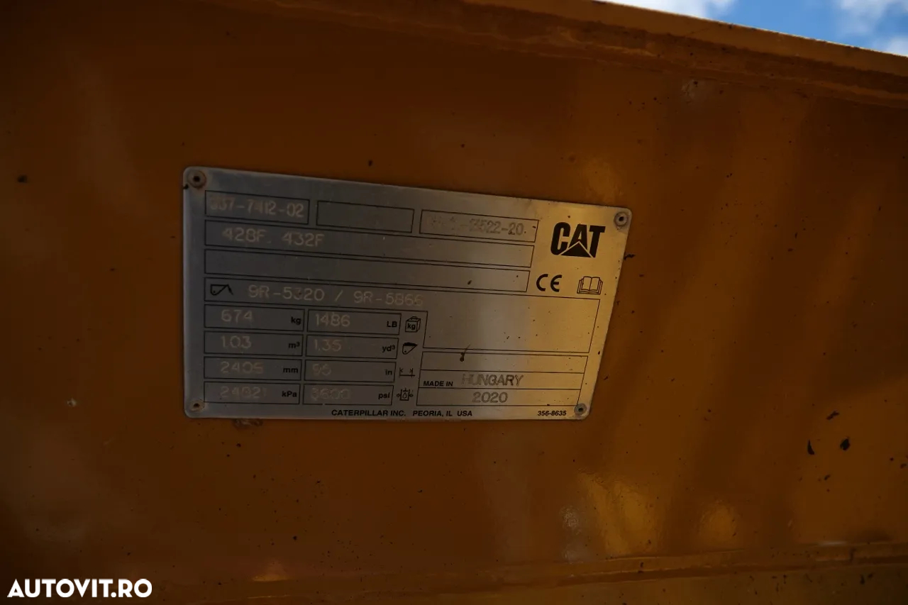 Cat 432 F / BULDOEXCAVATOR / 2020 / JOSTICK / 1.700 LUNI / SET CUPĂ - 22