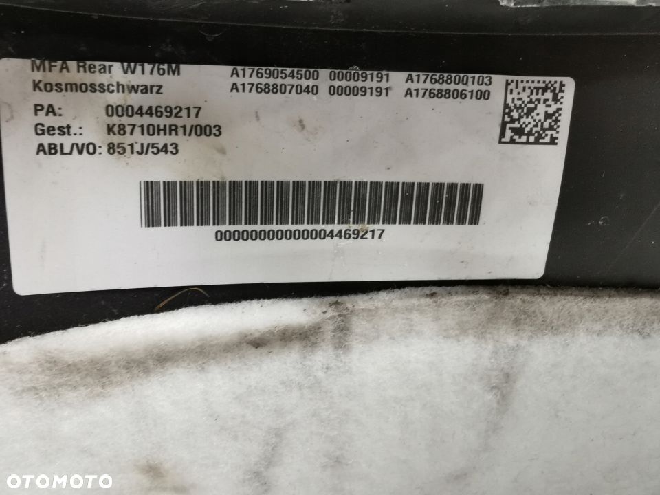 MERCEDES A KLASA TYL W 176 - 4