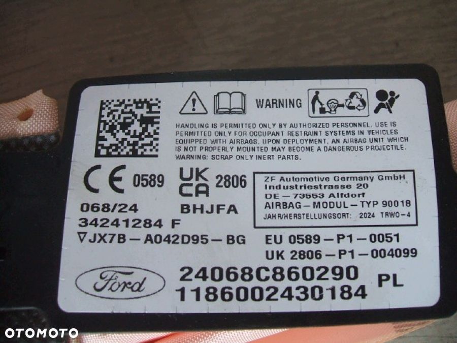 FORD FOCUS MK4 KURTYNA AIRBAG PODUSZKA w FOTEL LEWA JX7B-A042D95-BG - 5