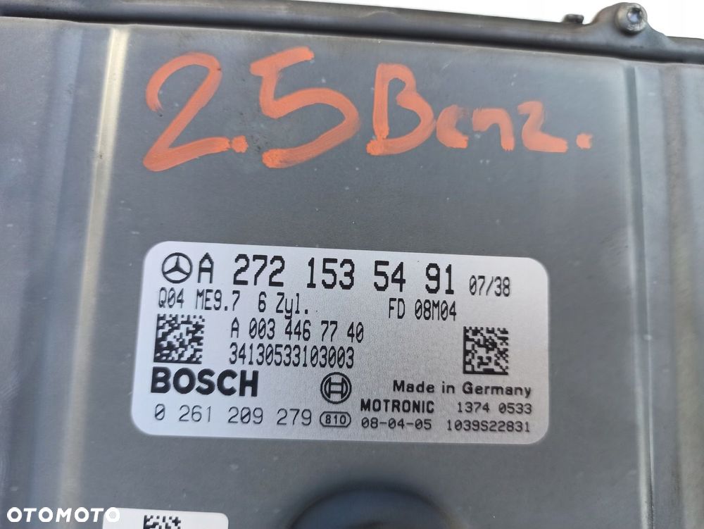 W204 C-KLASA 2.5 3.0 V6 272.921 KOMPUTER STEROWNIK SILNIKA A2721535491 - 4
