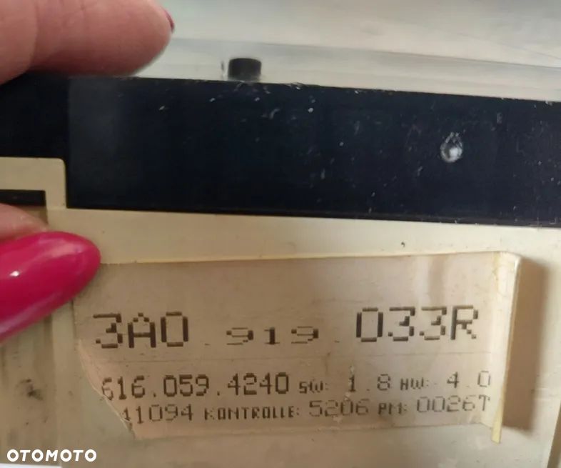 VW PASSAT B4 1,9TDI LICZNIK ZEGARY 3A0919033R - 8