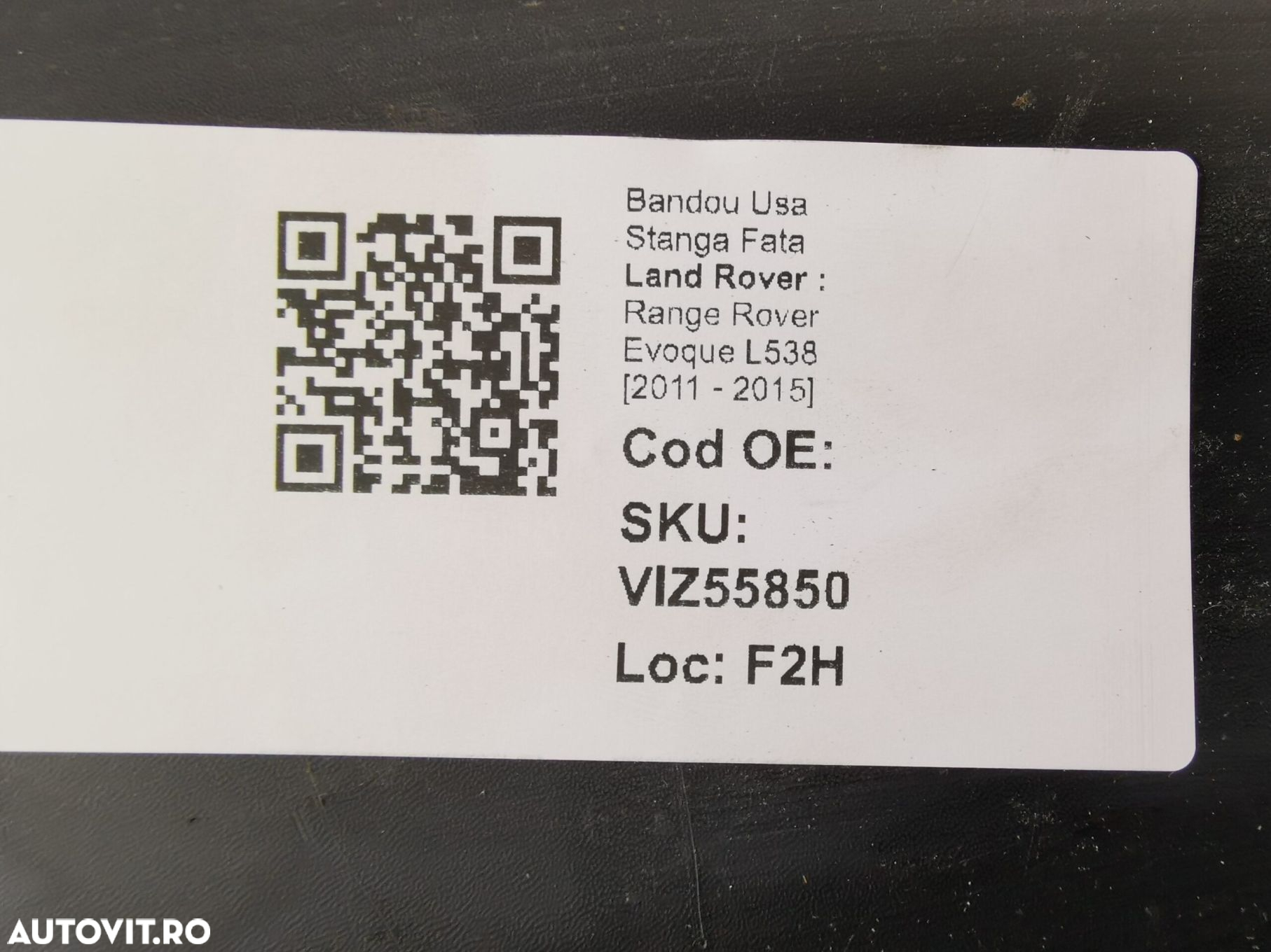 Bandou Usa Stanga Fata Land Rover  Range Rover Evoque L538 2011 2012 2 - 7