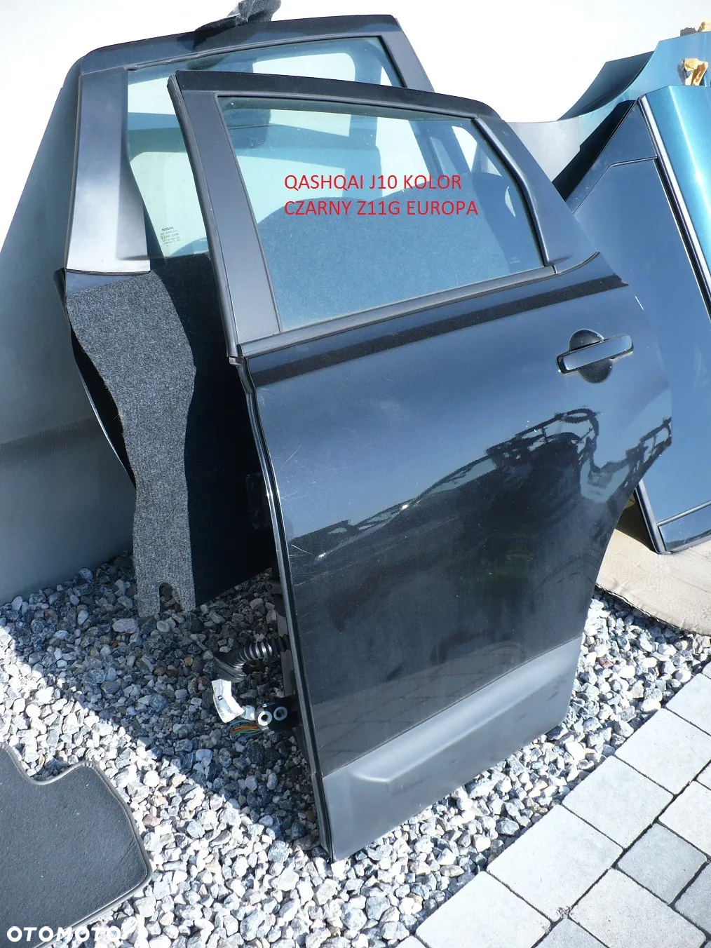 QASHQAI J10 DRZWI TYL PRZOD CZARNE Z11 KOMPL. EU. - 4