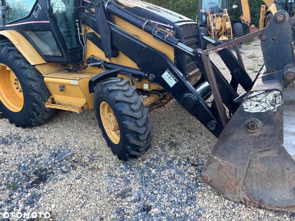 Caterpillar CAT 428D 2005r 4x4 koparko ładowarka teleskop widły rekin - 5