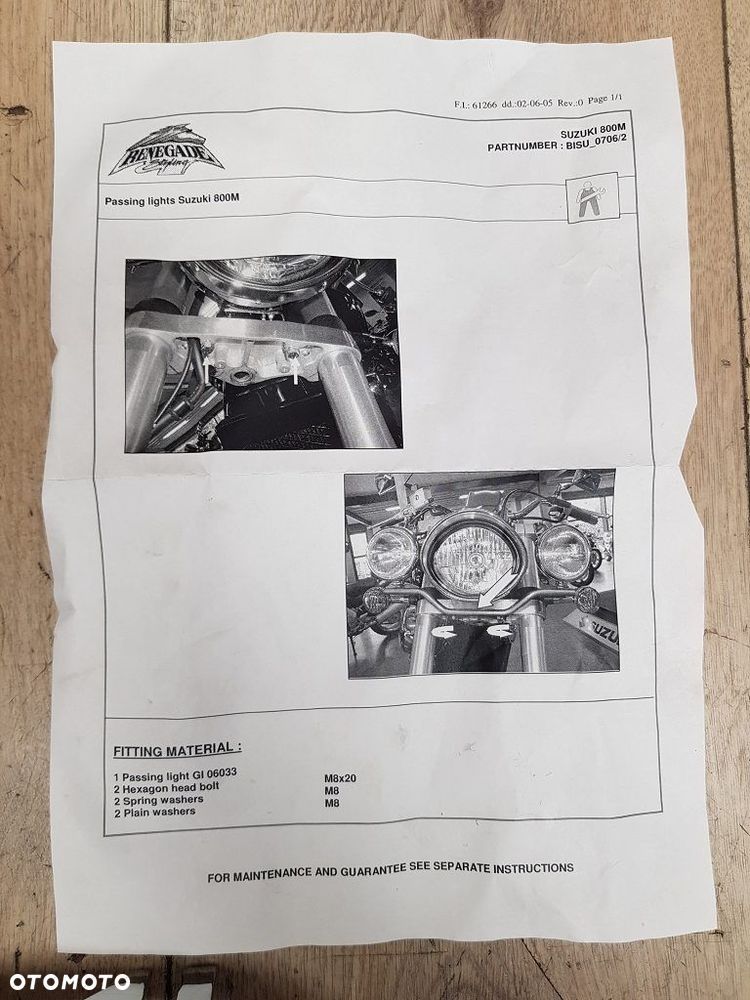 Stelaż lightbar Renegade Suzuki M800 - 2