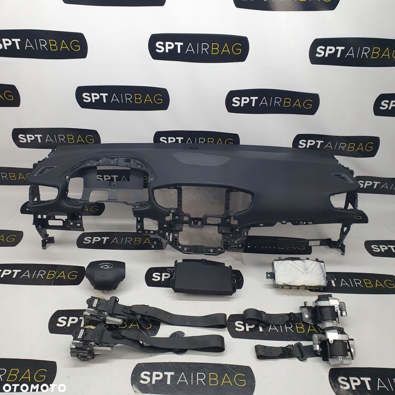 HYUNDAI IONIQ DESKA ROZDZIELCZA KONSOLA KOKPIT PULPIT PODUSZKI AIRBAG AIR BAG PASY KIT SET - 1