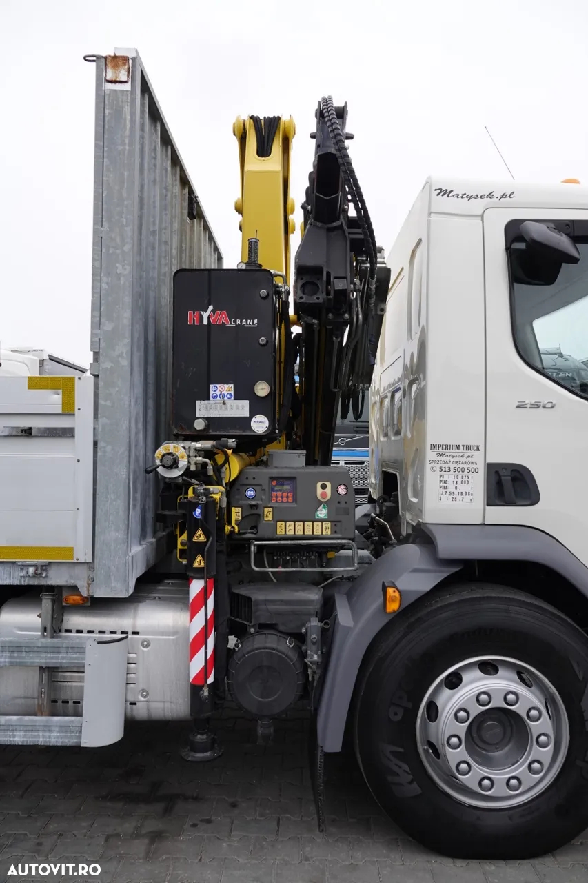 DAF LF 250 / 4X2 / CUTIE - 7.30 + HDS HYVA HB 150XE3 / RADIOCOMANDĂ / ROTATOR / CAPACITATE MAX: 5200 KG / EURO 6 - 15