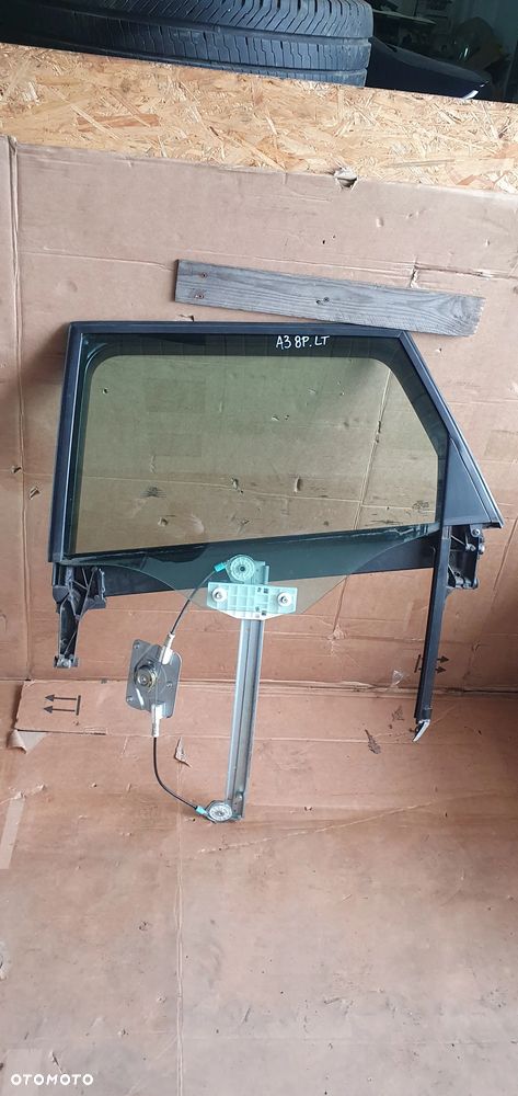 Mechanizm podnośnik szyby ramka lewy tył Audi A3 8P - 4