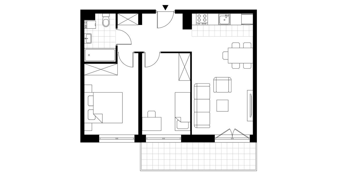 3-pokojowe mieszkanie 52m2 + balkon - Pełny obrazek: 3/10