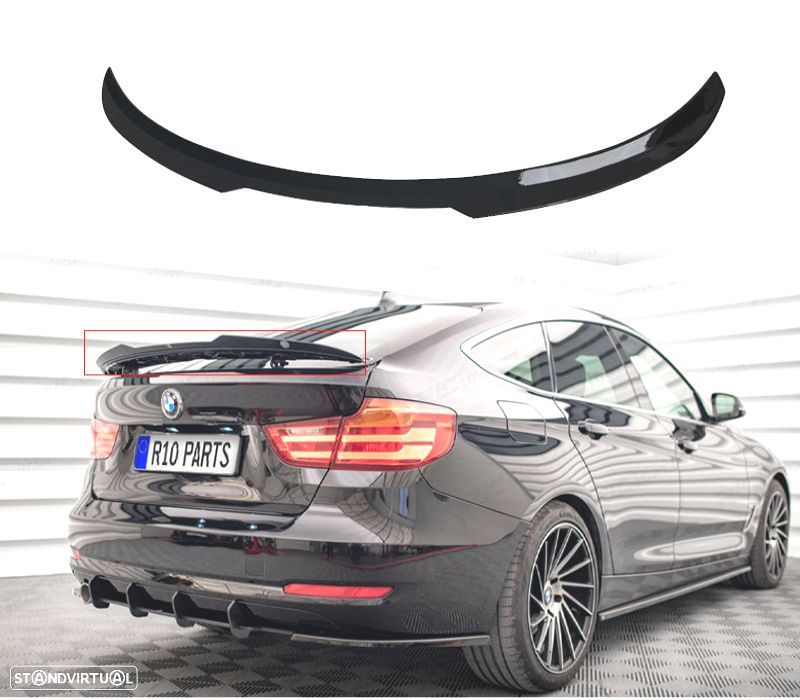SPOILER BMW SÉRIE 3 GT F34 13-16 PRETO BRILHANTE - 1