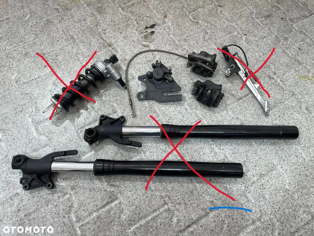 Lagi obniżające, amortyzator tył, stopka boczna, zaciski hamulcowe przód + tył Triumph Tiger XRX 800 (nr1334) - 1