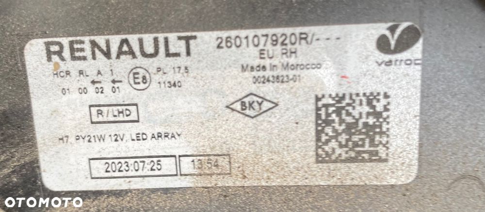 DACIA Sandero III 3 STEPWAY Lift Logan III Jogger LAMPA PRZEDNIA PRAWA REFLEKTOR PRAWY PRZÓD LEDOWA led full led 260107920R biała biały środek  Wwa - 13