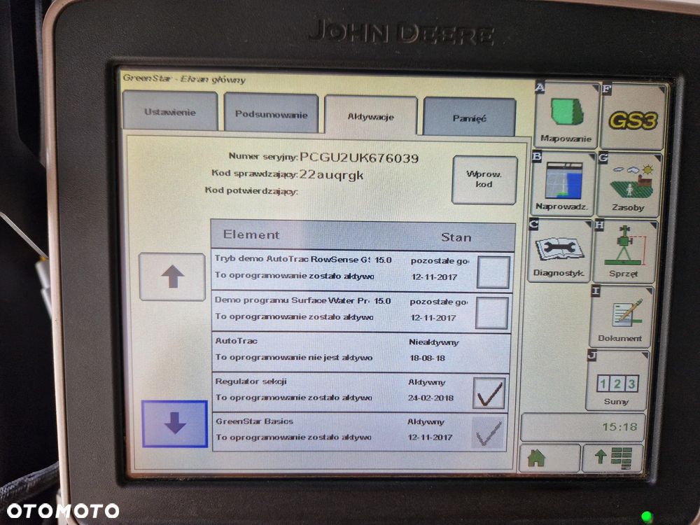 John Deere Wyświetlacz John Deere 2630 - 6