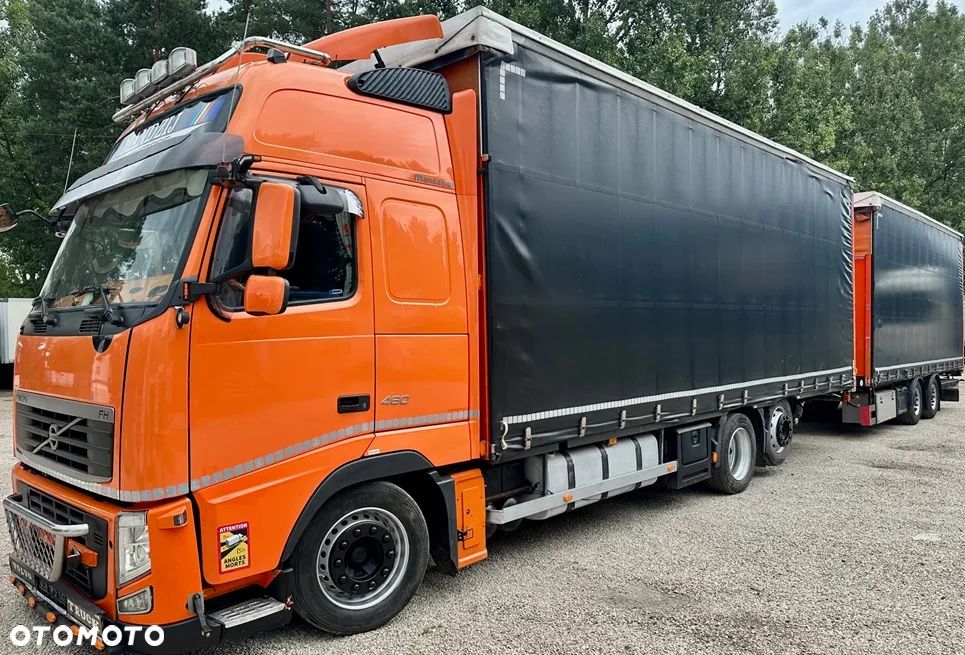 Volvo FH460 6x2 TANDEM GLOB XXL I-SHIFT JUMBO OŚ PODNOSZONA 2xALUTANK STANDKLIMA XENONY SKÓRA LODÓWKA ORUROWANIE Z HALOGENAMI ZABUDOWA ALUMINIOWA FIRANKA + PRZYCZEPA TANDEM SCHWARZMULLER FIRANKA ZESTAW PRZESTRZENNY 2013r EEV FULLSERWIS W VOLVO - 5