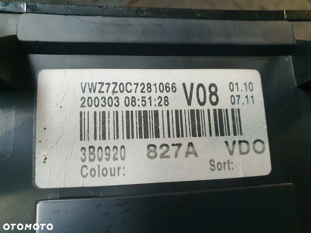 VW PASSAT B5 FL 1,9 TDI LICZNIK ZEGARY 3B0920827A  POSIADAM 3 SZT - 12
