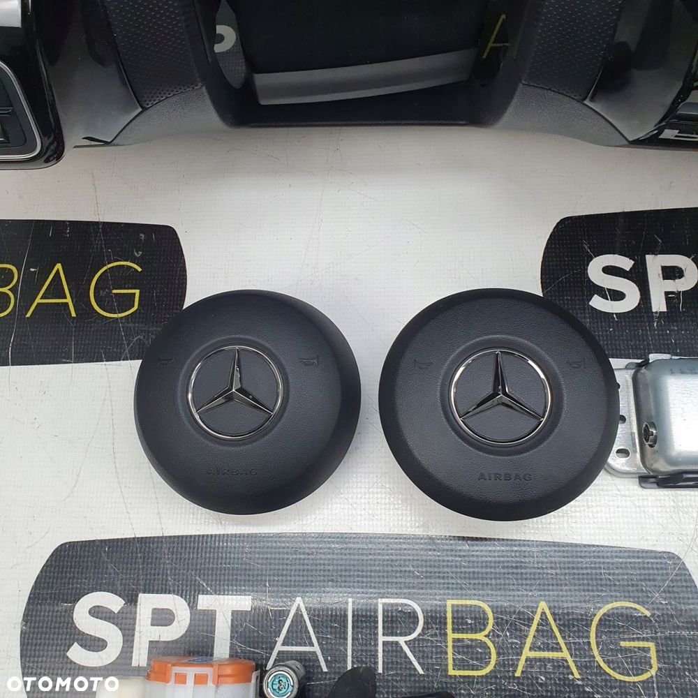 MERCEDES CLA W188 DESKA ROZDZIELCZA KONSOLA KOKPIT PULPIT PODUSZKI AIRBAG AIR BAG PASY KIT SET - 12