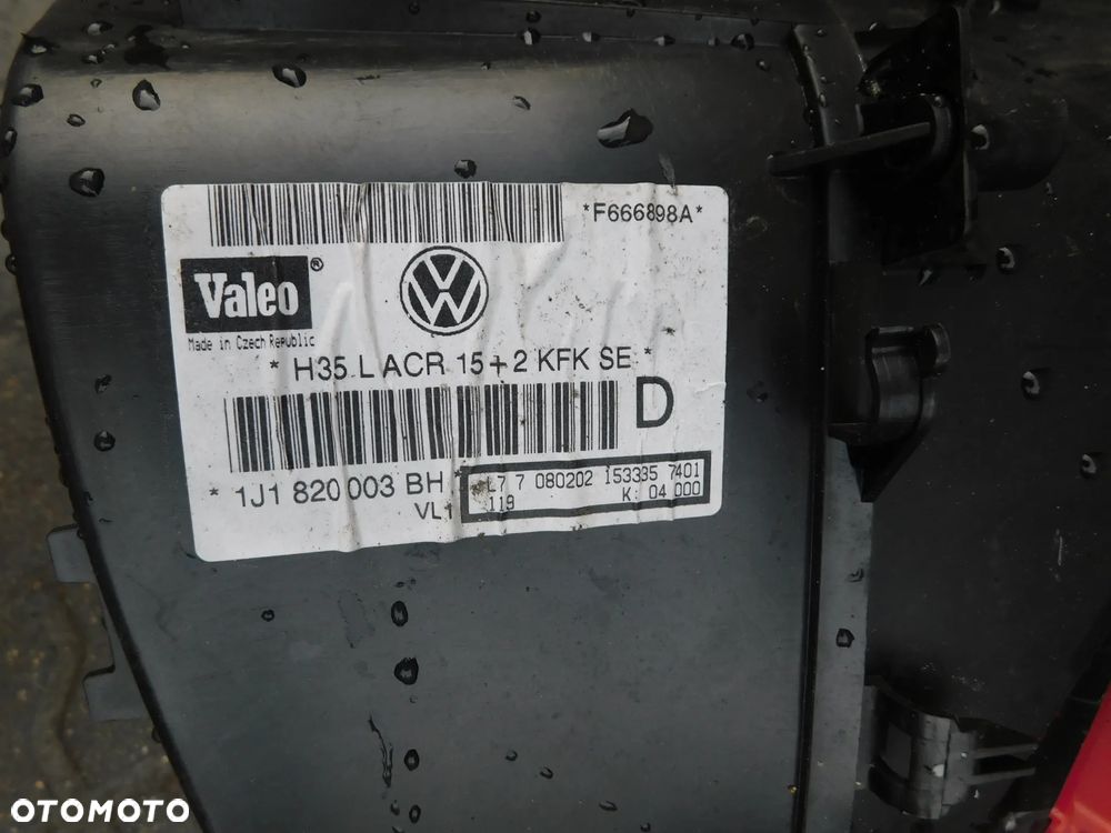 AUDI A3 GOLF IV BORA wentylator nawiewu konsola obudowa parownik nagrzewnica - 5