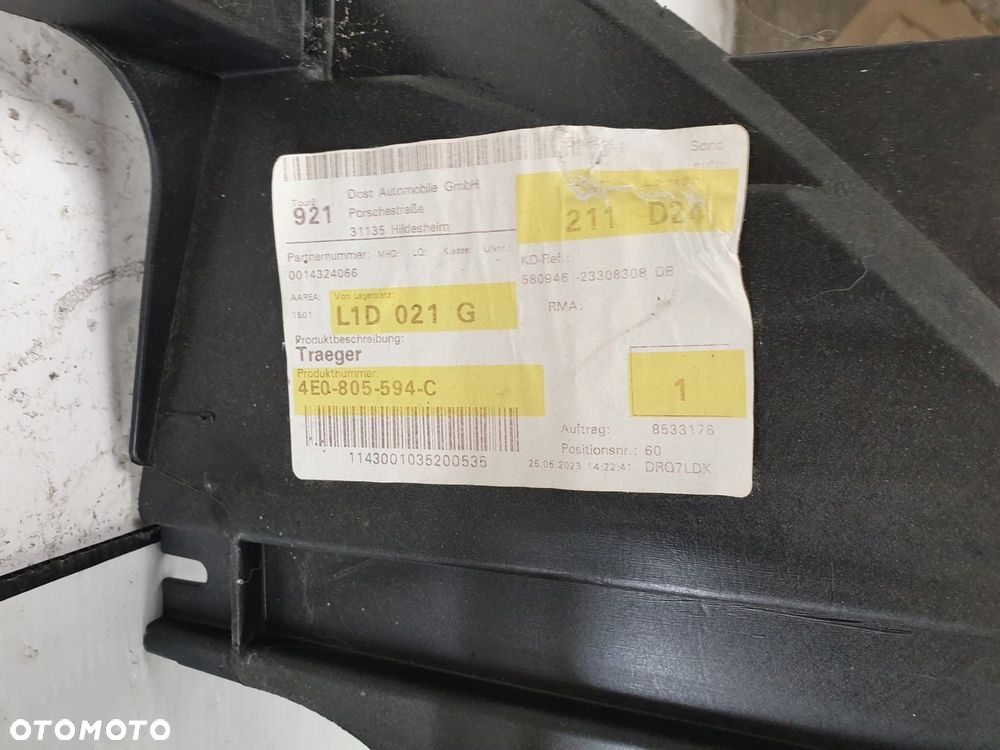 PAS WZMOCNIENIE AUDI A8 D3 4E0 2002-2009 NOWY ORYGINAŁ OE NIE UZYWANY - 2