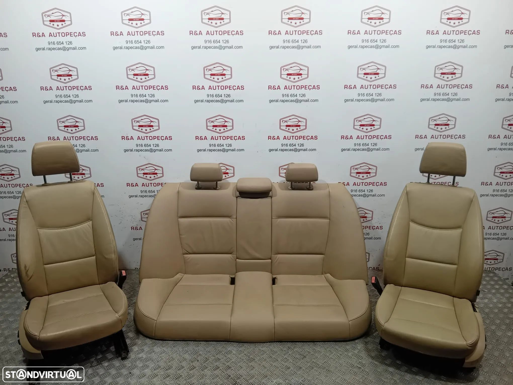 Conjunto de Bancos Bmw E90 em Pele Original - 1
