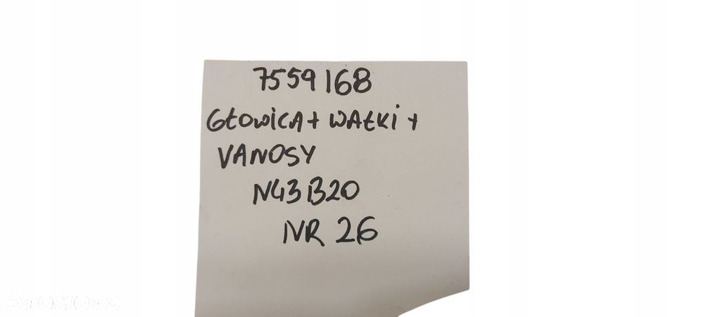 Bmw E87 E90 E60 E81 Kompletna Głowica Z Wałkami Vanos N43B20A 7559168 Nr 26 - 9