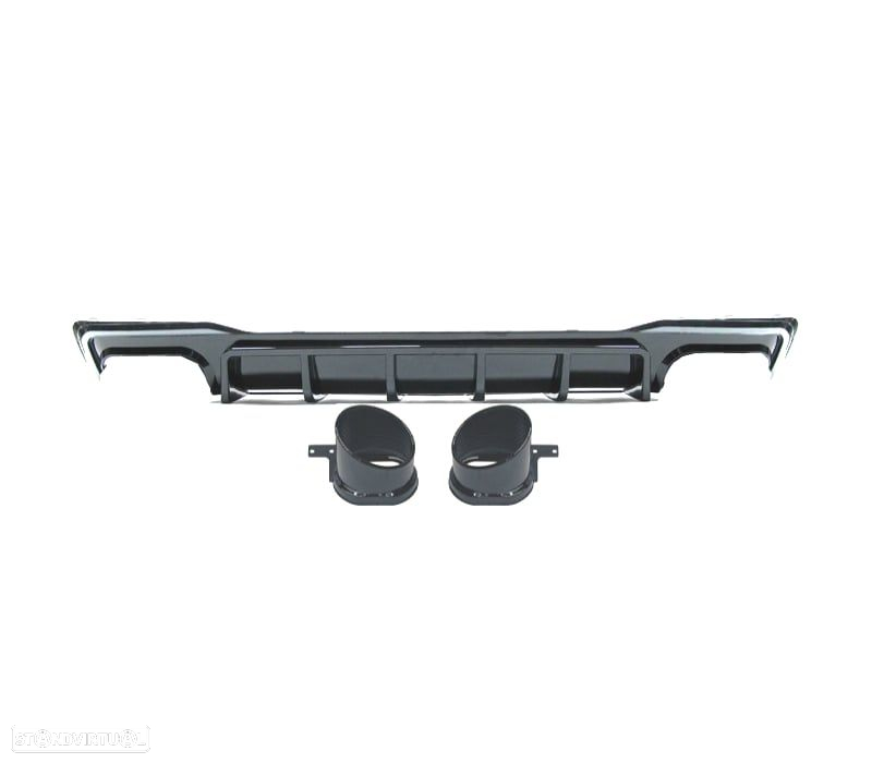 DIFUSOR AUDI A7 19-23 LOOK RS7 PRETO BRILHO CROMADO - 2