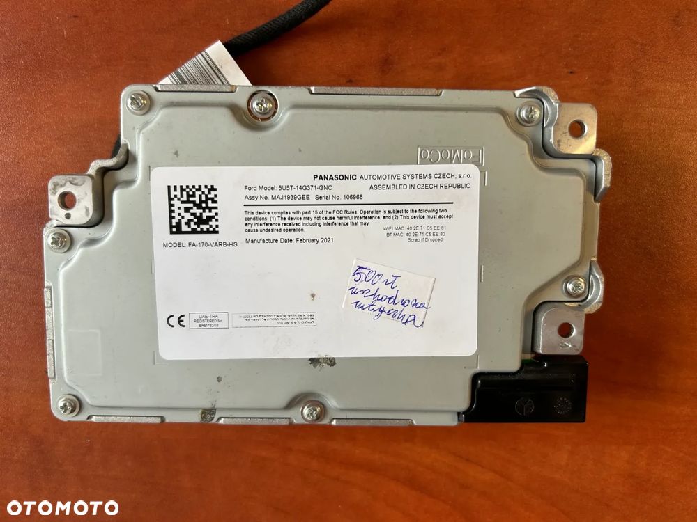 MODUŁ STEROWNIK NAWIGACJI NAVI RADIA PAMIĘĆ FORD FOCUS MK4 5U5T14G371GNC - 5