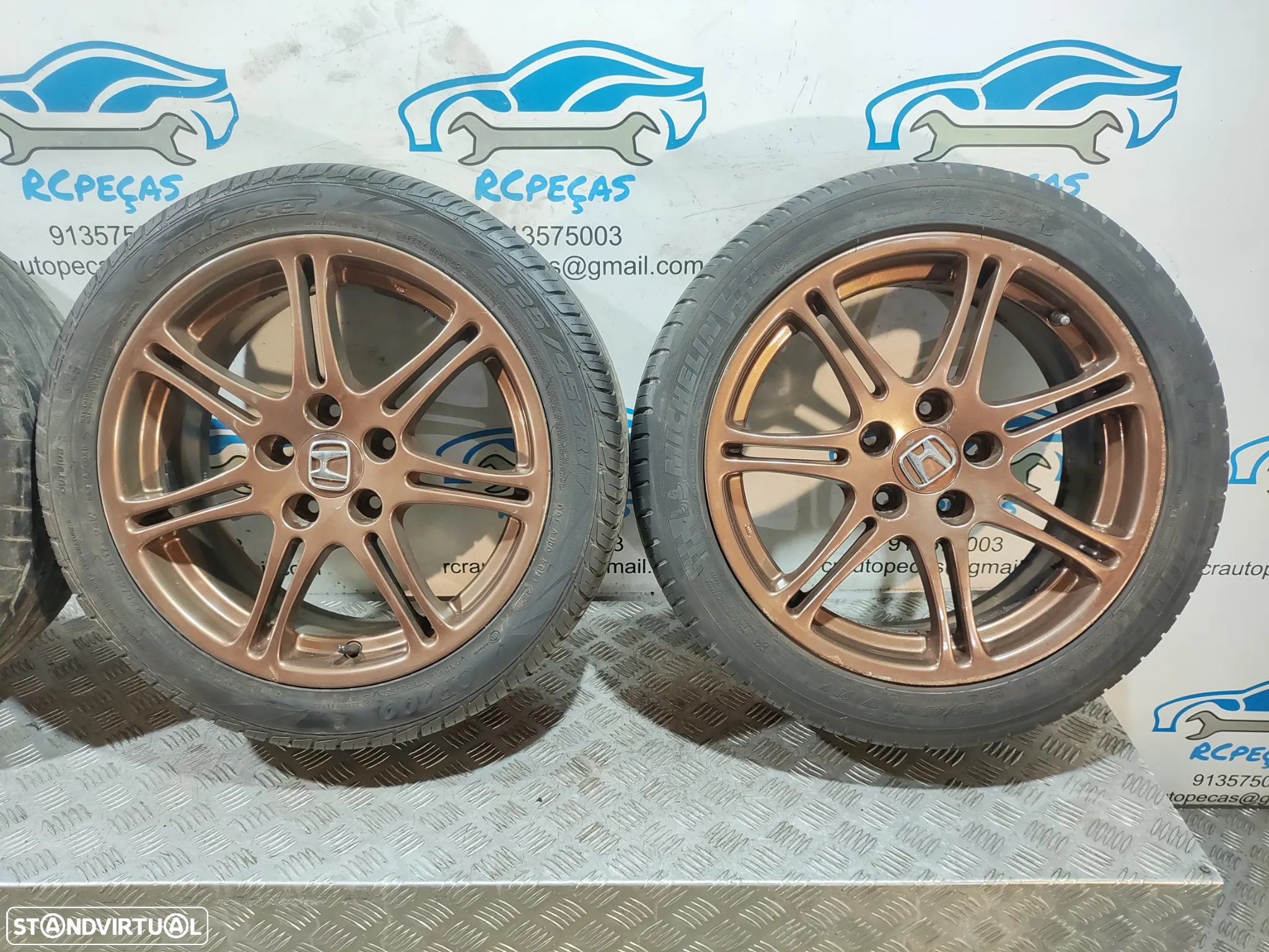 Conjunto Jantes 17 Originais Honda Civic 7 VII EP3 Type R 7J ET45 5x114,3 - 5