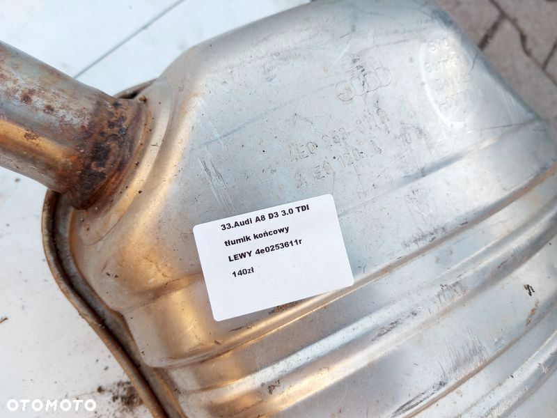 audi a8 d3 3.0 tdi tłumik końcowy wydech lewy 4e0253611r - 5