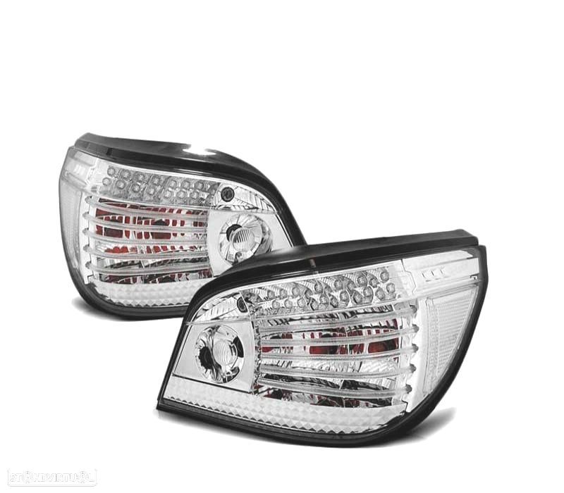 FAROLINS TRASEIROS LED BMW E60 03-07 CROMADO - 2