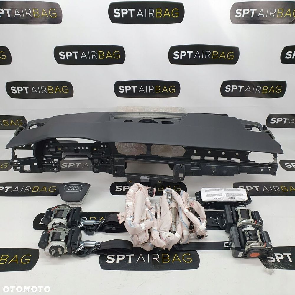 AUDI A6 C8 DESKA ROZDZIELCZA KONSOLA KOKPIT PULPIT PODUSZKI AIRBAG AIR BAG PASY KIT SET - 1