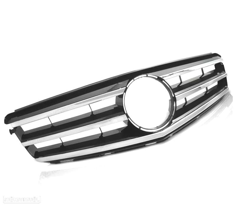 GRELHA MERCEDES CLASE C W204 S204 07-14 PRETO CROMADO - 2