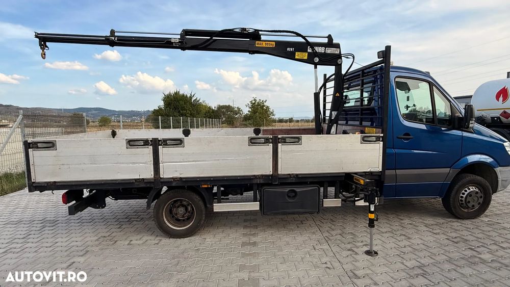 Mercedes-Benz Sprinter macara 1t Hiab, bena 4,45 m. - 3