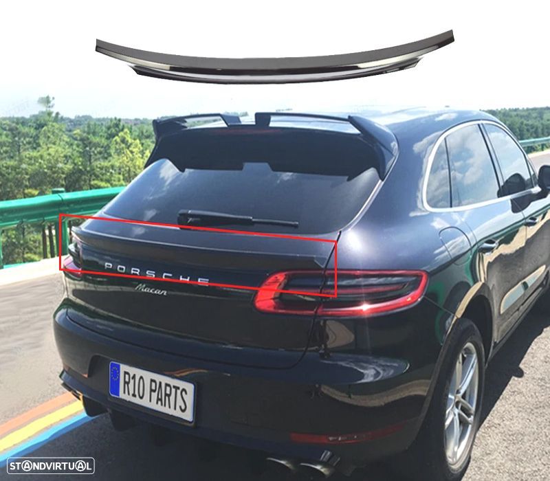 AILERON PORSCHE MACAN 14- LOOK GTS PRETO BRILHANTE - 1